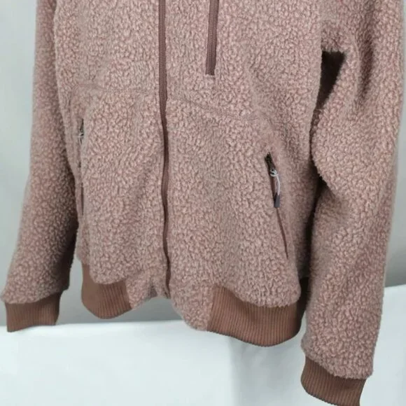 Carhartt Women's Full Zip Fleece Jacket High Pile Sherpa  Brown 103913 - Picture 2 of 5